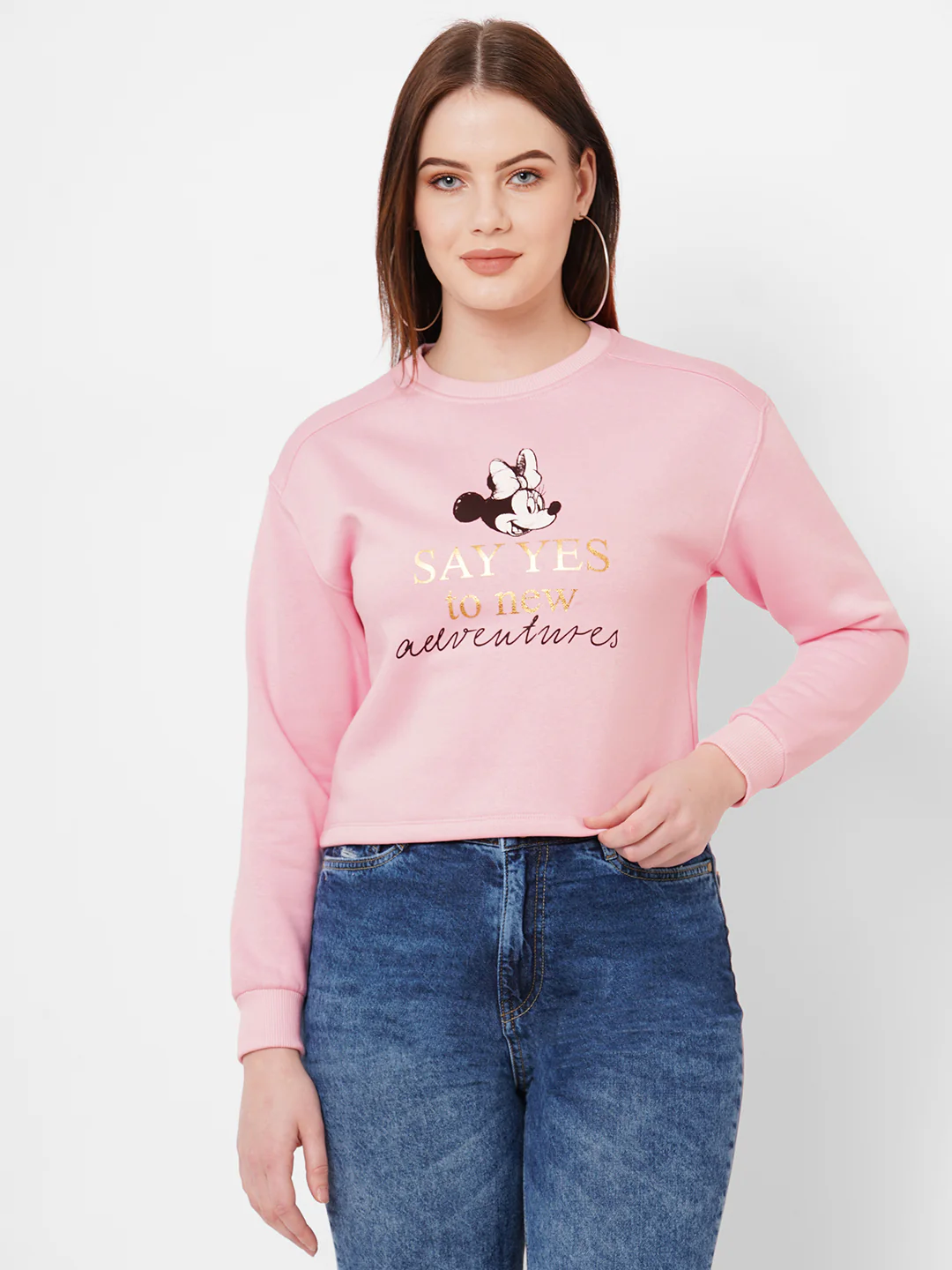 Women Dusty Pink Sweatshirt - Image 2