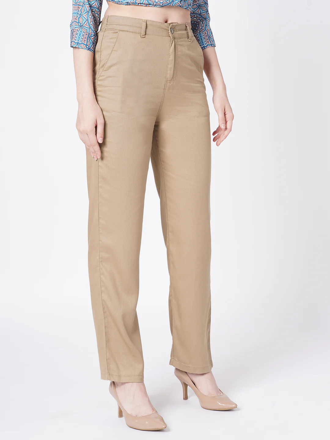 Women Dusty Rose High-Rise Loose Straight Jeans - Image 5
