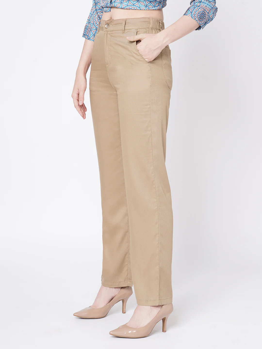 Women Dusty Rose High-Rise Loose Straight Jeans - Image 6