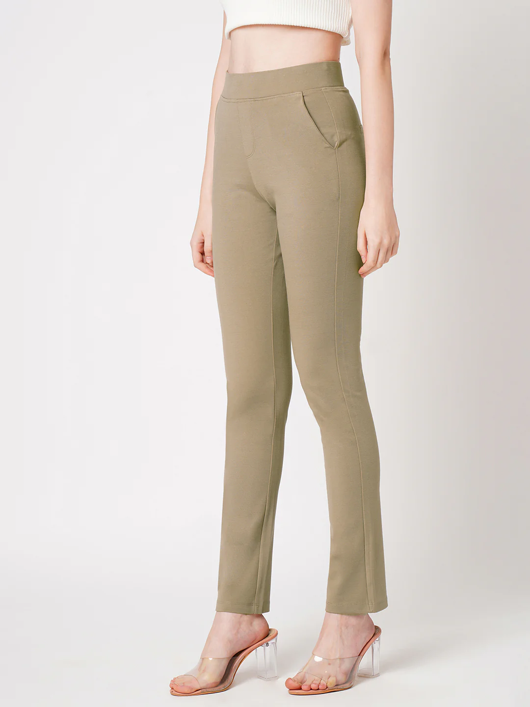 Women Fawn High-Rise Skinny Treggings - Image 5