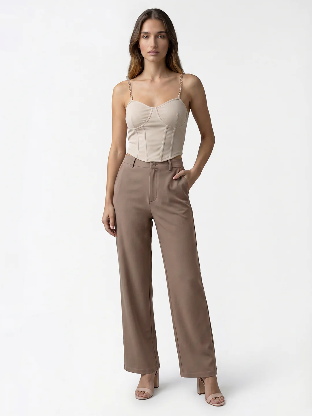 Women Fawn High-Rise Straight Fit Korean Pants - Image 5