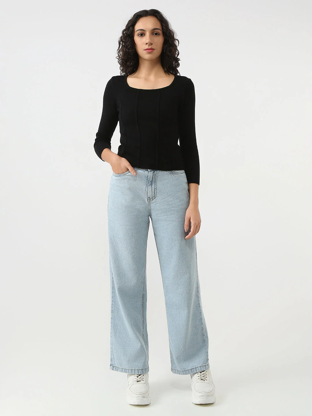 Women Flat Knit Top - Image 2