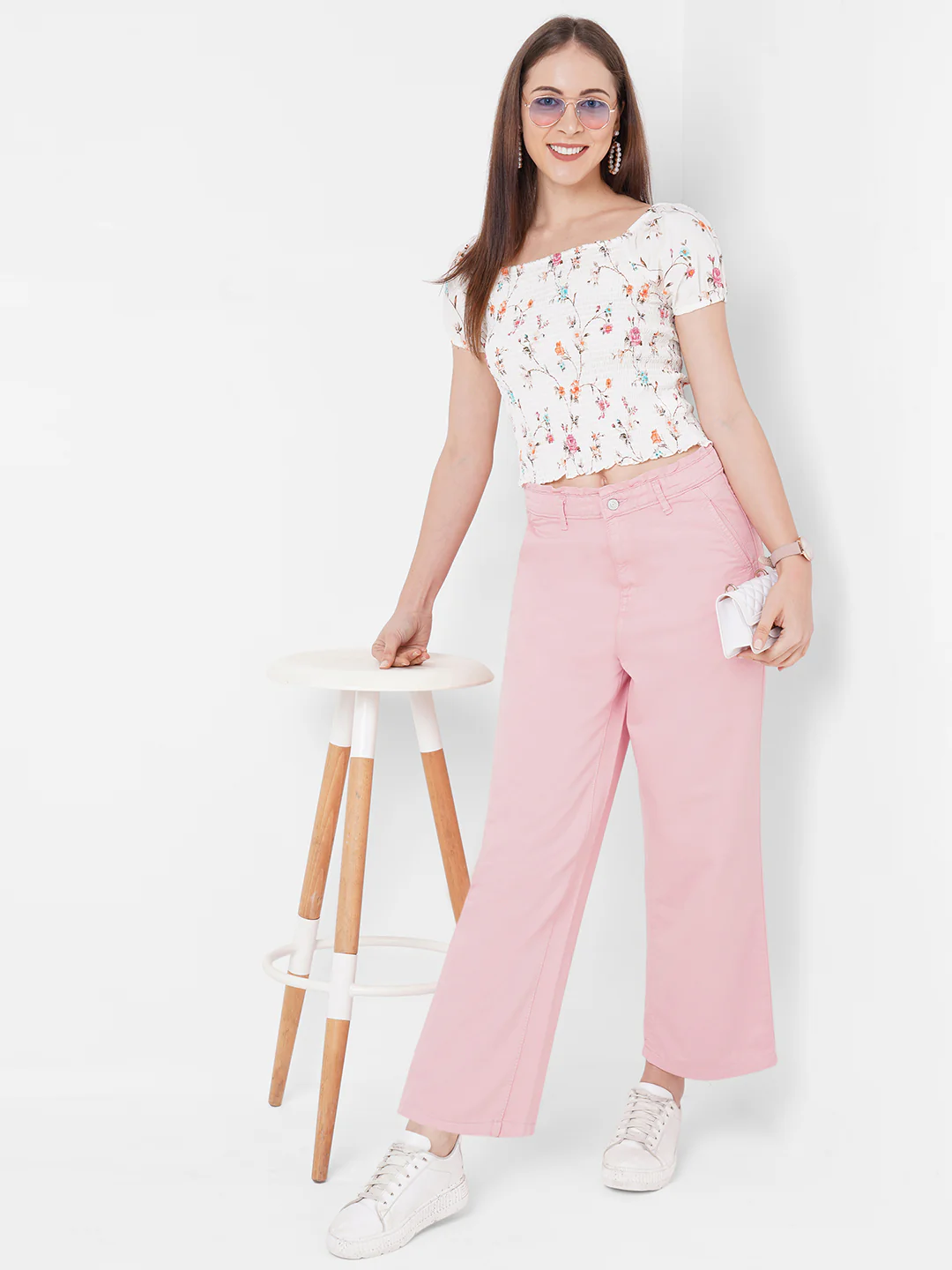 Women Floral Print Crop Top