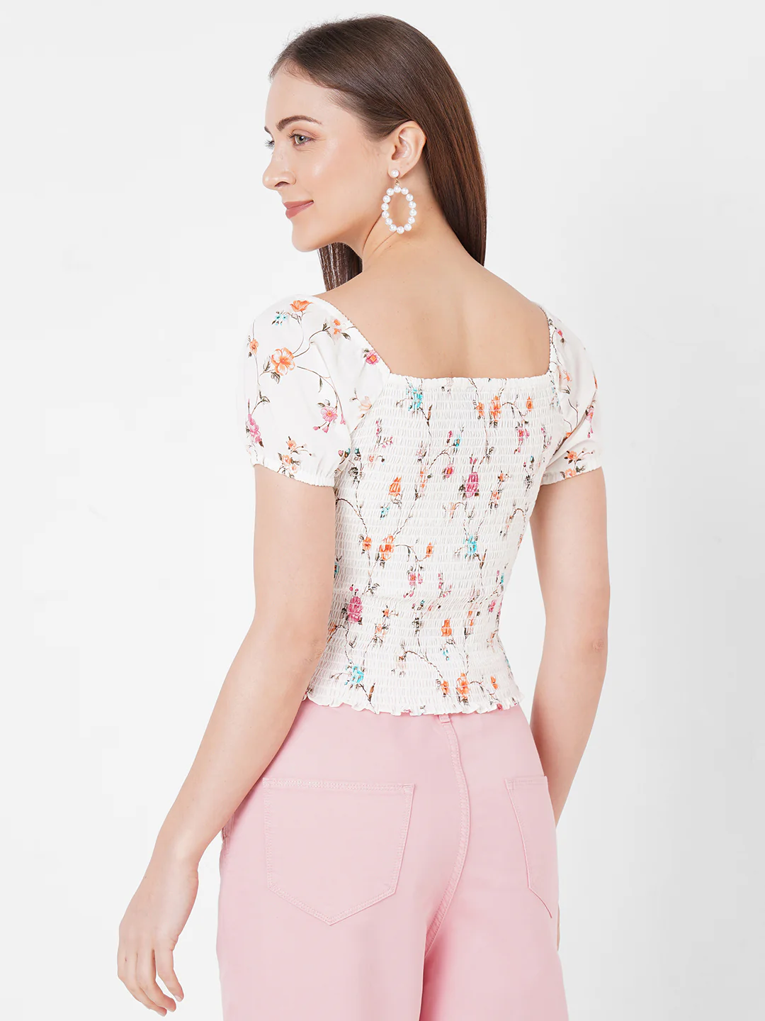 Women Floral Print Crop Top - Image 3