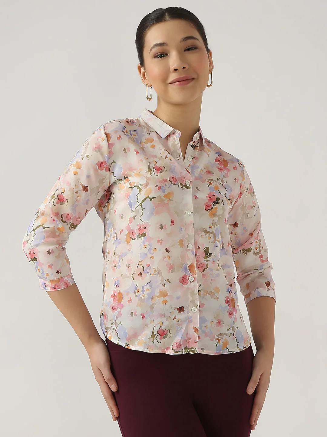 Women Floral Print Shirt - Image 2