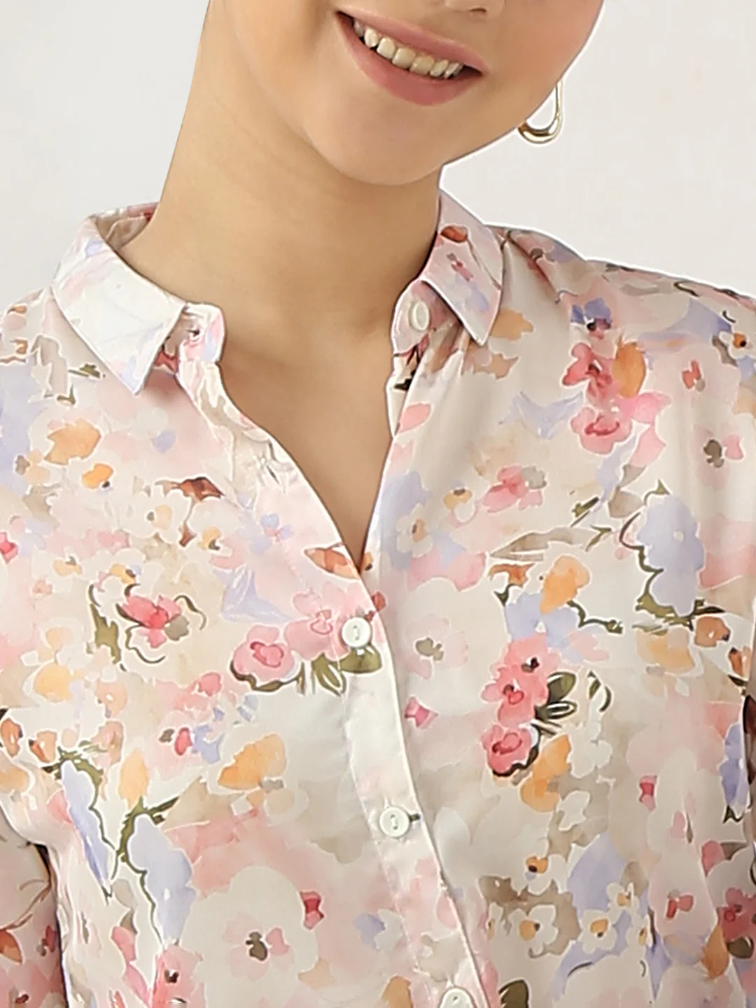 Women Floral Print Shirt - Image 5