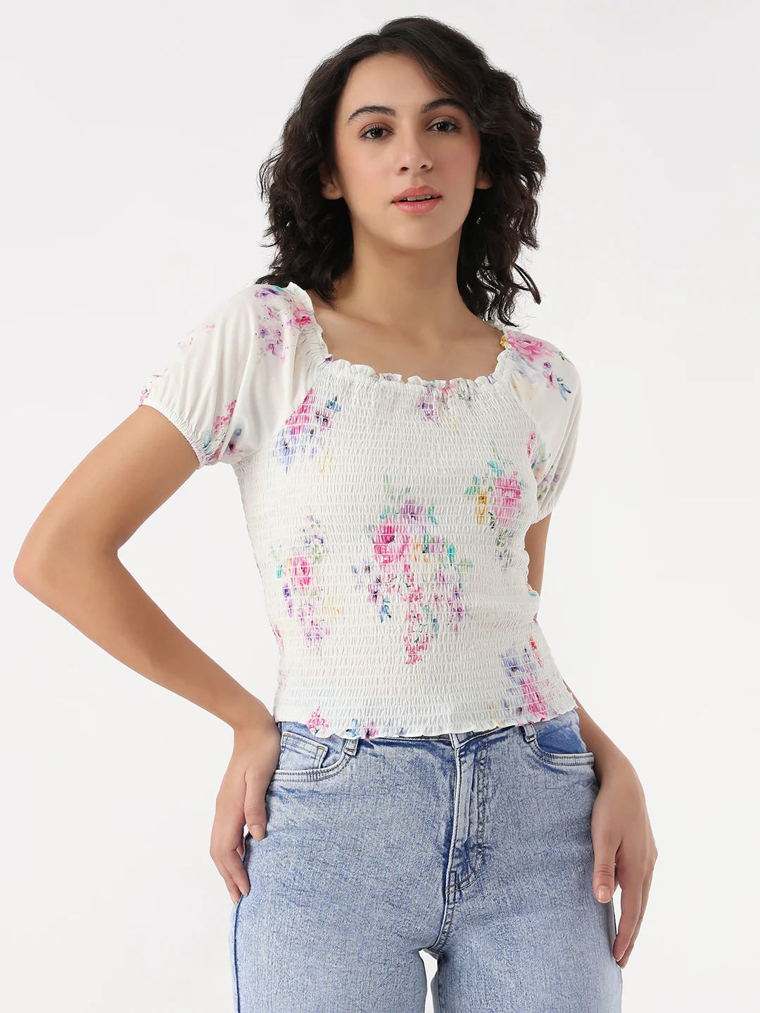 Women Floral Print Top - Image 2