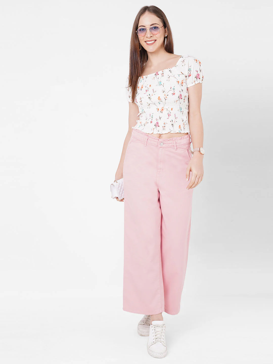 Women Floral Printed Crop Top - Image 2
