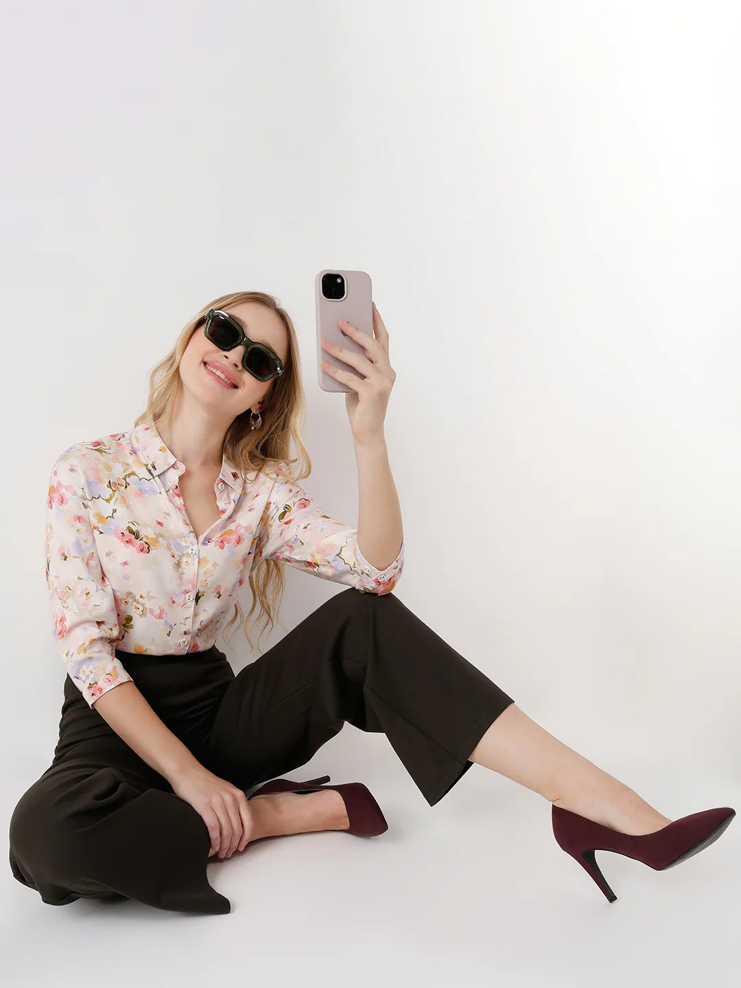 Women Flower Print Shirt