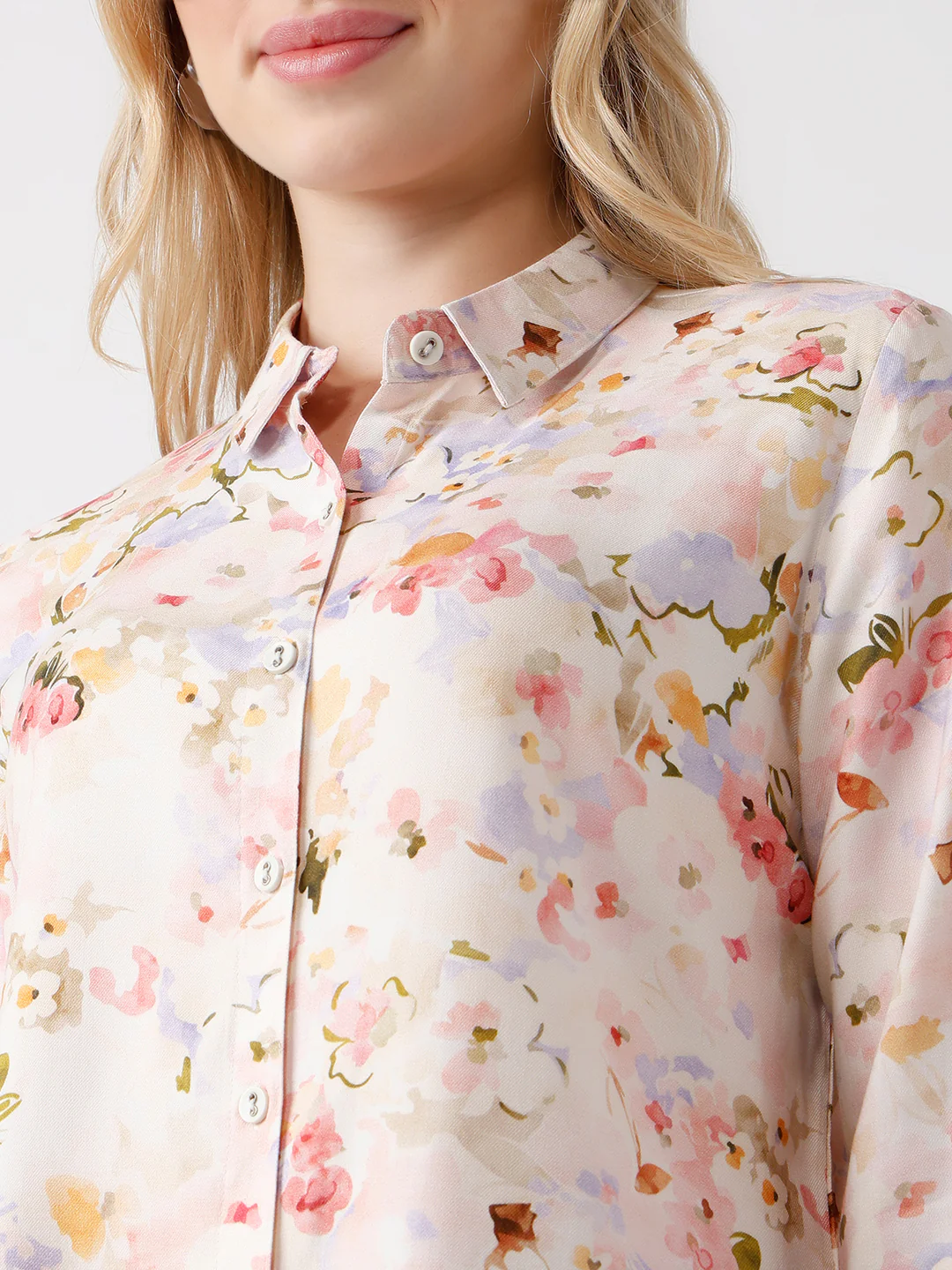 Women Flower Print Shirt - Image 5