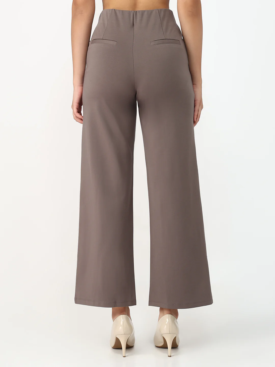 Women Frost Grey Wide Leg Treggings - Image 3