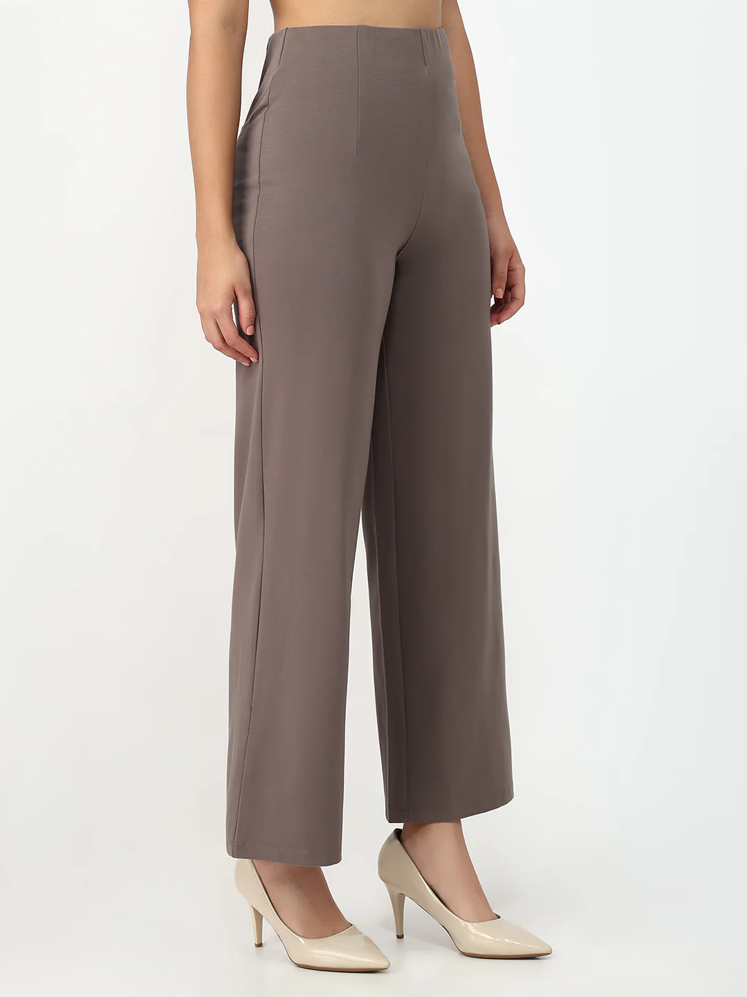 Women Frost Grey Wide Leg Treggings - Image 5