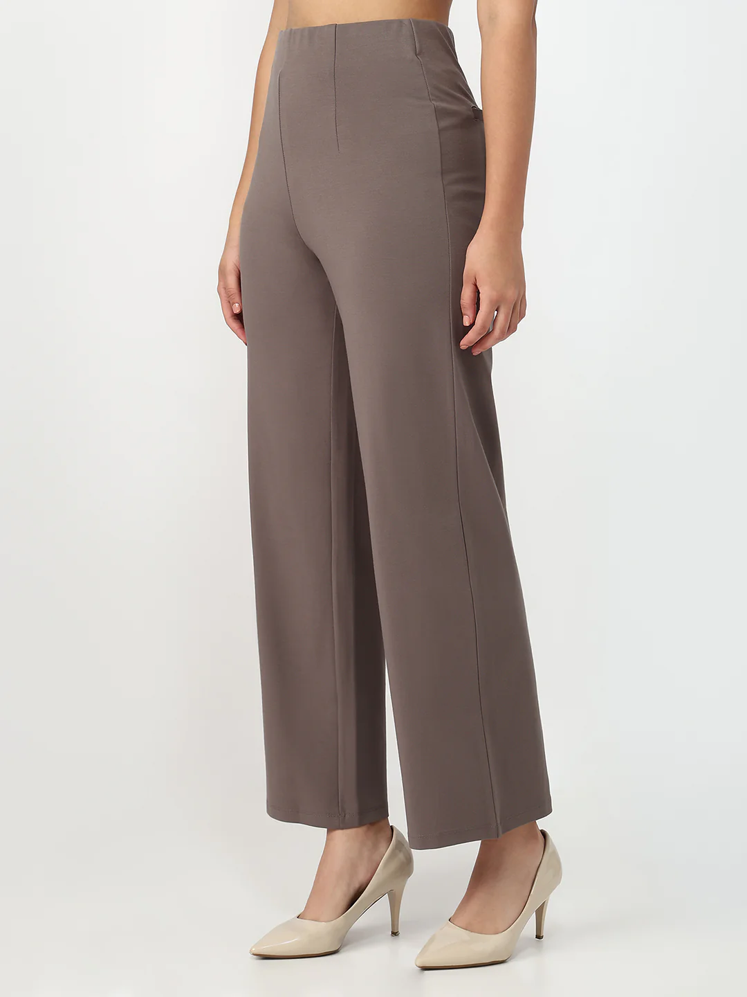 Women Frost Grey Wide Leg Treggings - Image 7