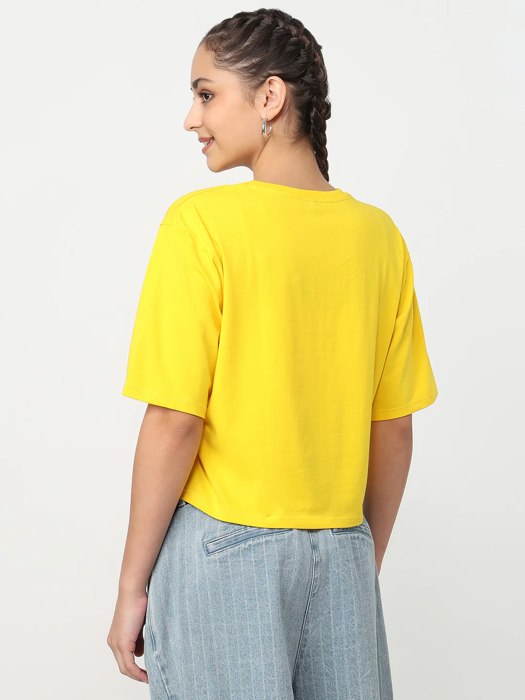 Women Golden Sunset Graphic Crop Tees - Image 3