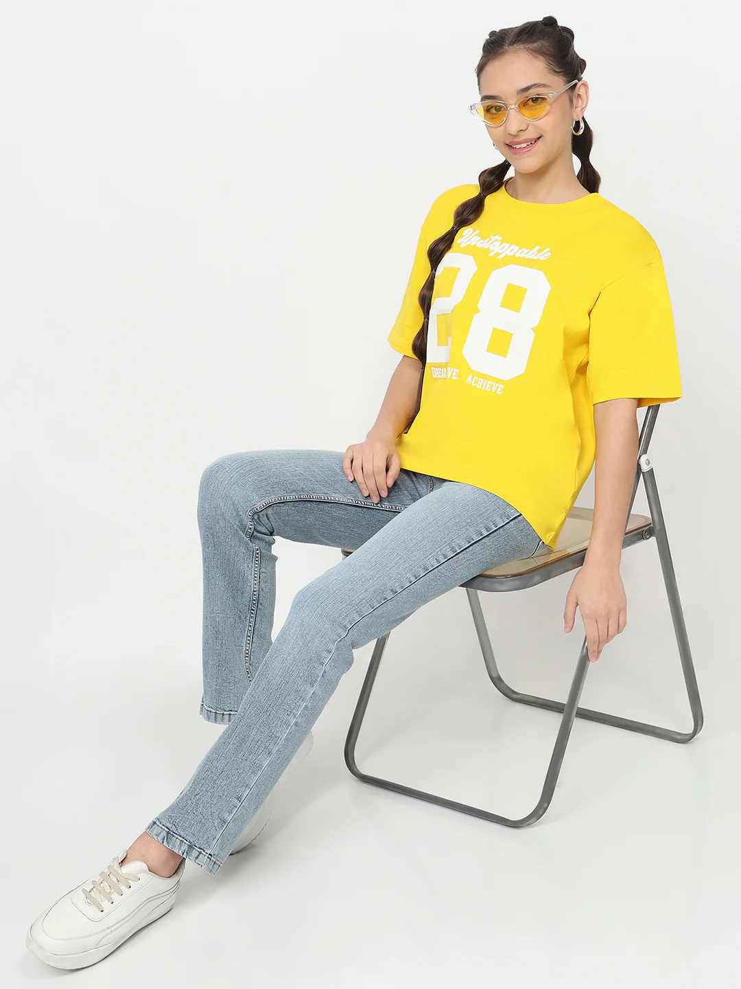 Women Golden Sunset Oversized T-Shirt