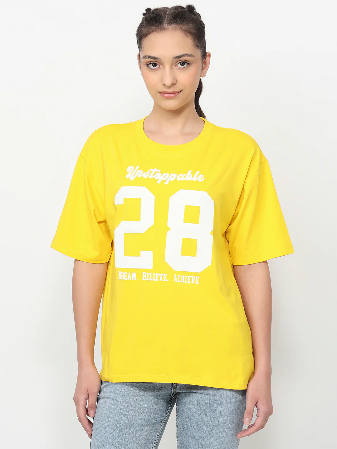 Women Golden Sunset Oversized T-Shirt - Image 2