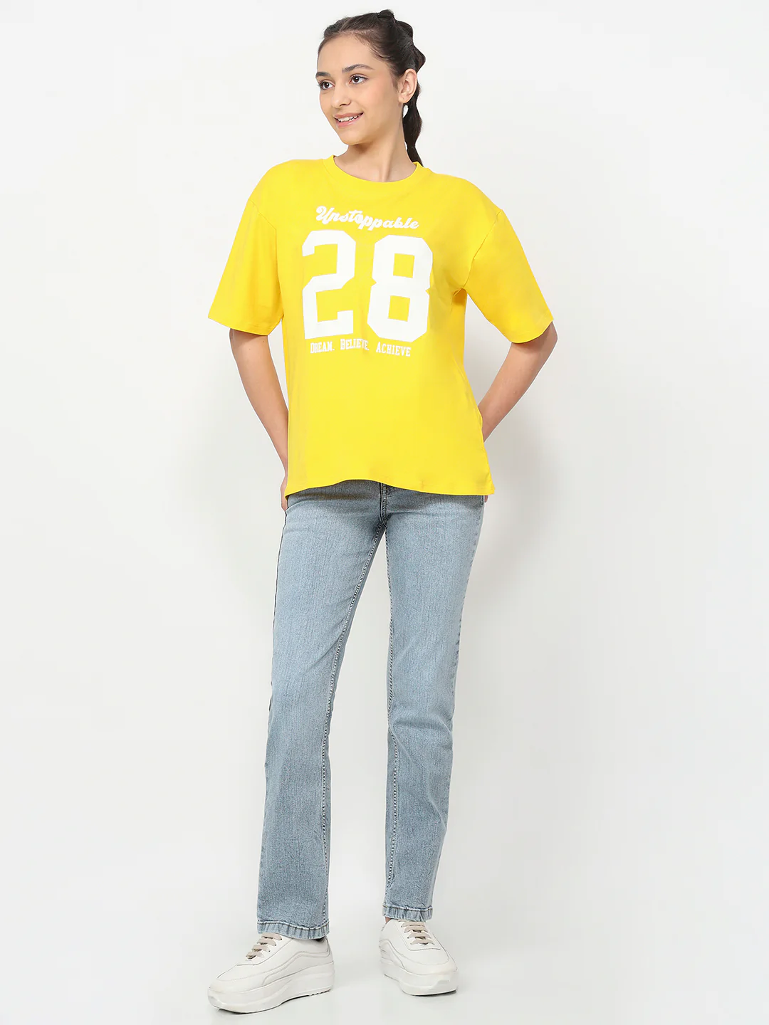 Women Golden Sunset Oversized T-Shirt - Image 4