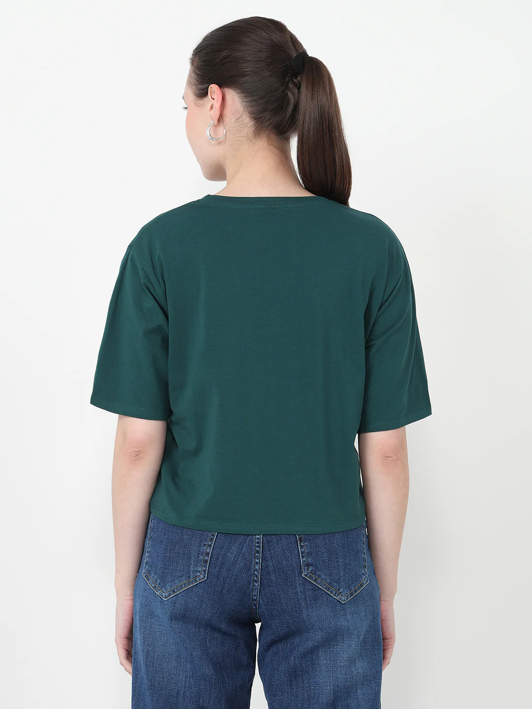 Women Graphic Crop Slim Fit Tees - Image 3