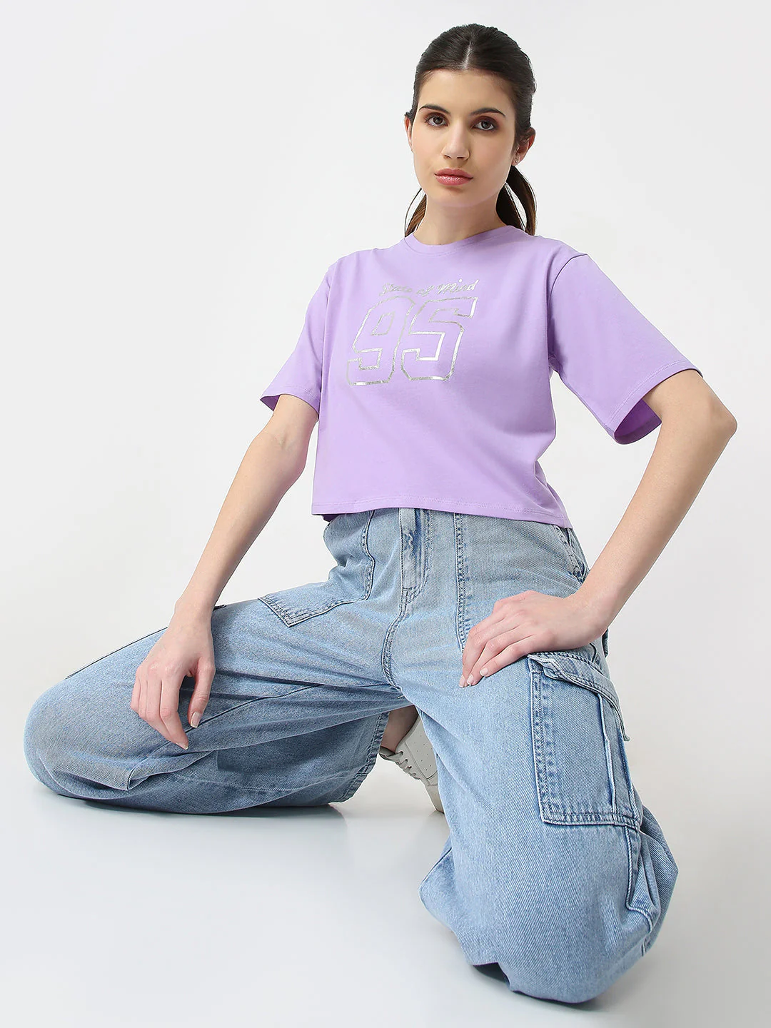 Women Graphic Crop Slim Fit Tees - Image 5