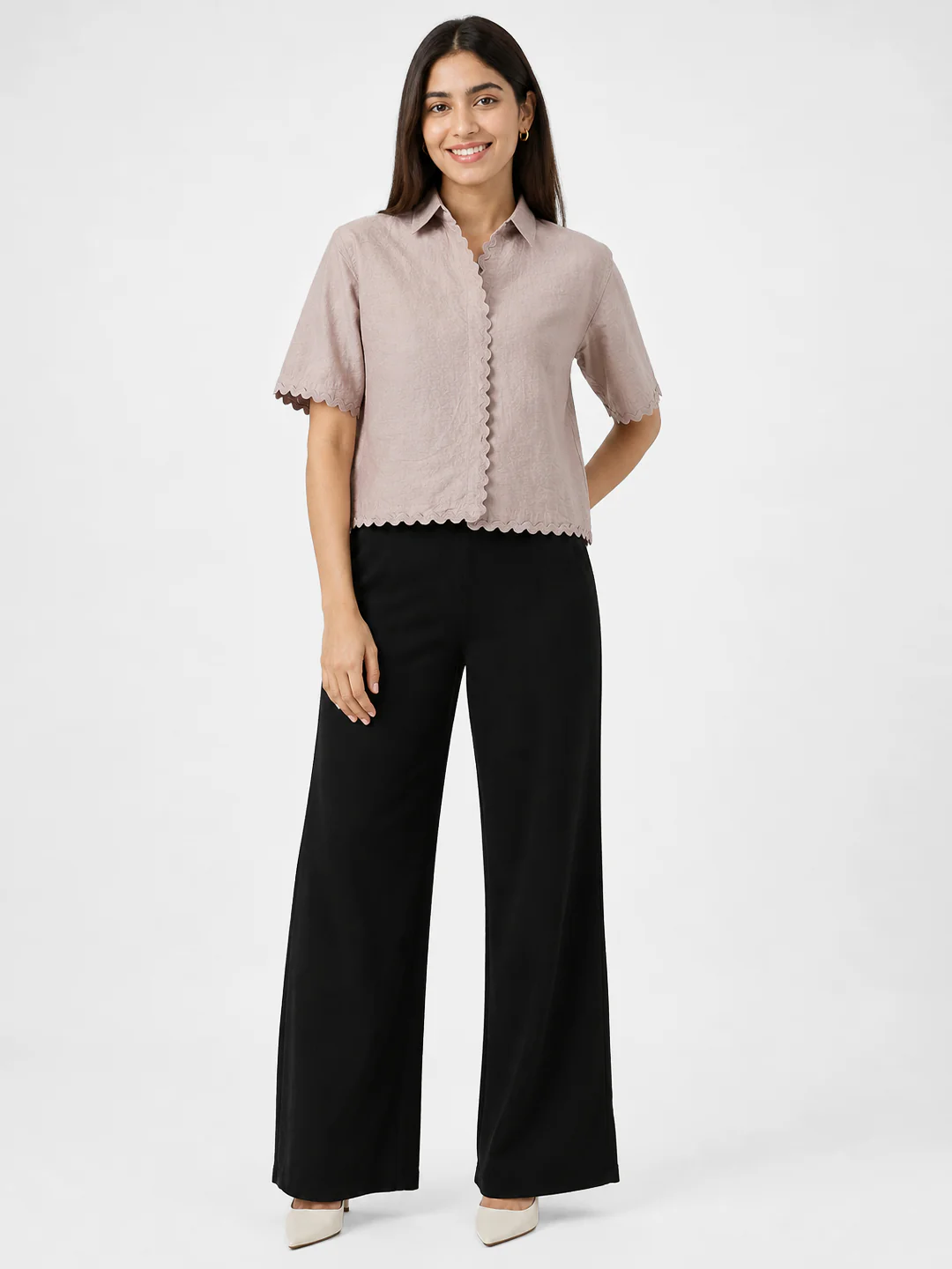 Women Gray Daze Crop Shirt - Image 4