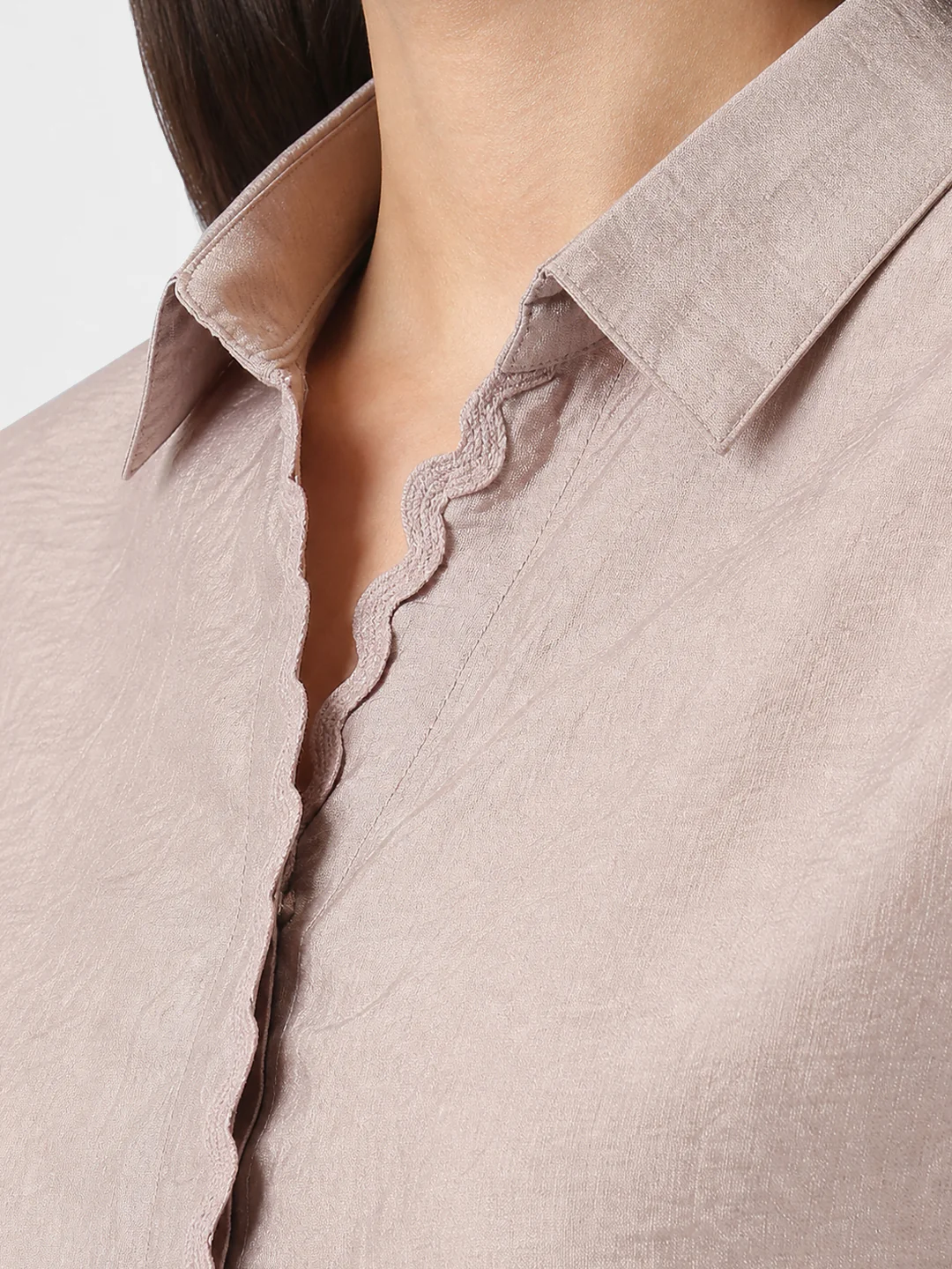 Women Gray Daze Crop Shirt - Image 5