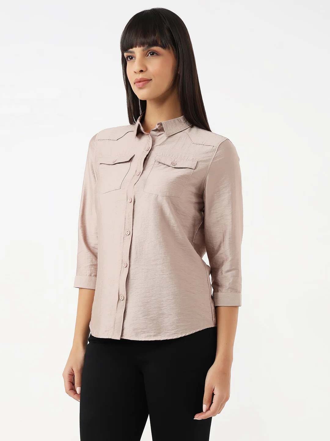 Women Gray Daze Slim Shirt - Image 4