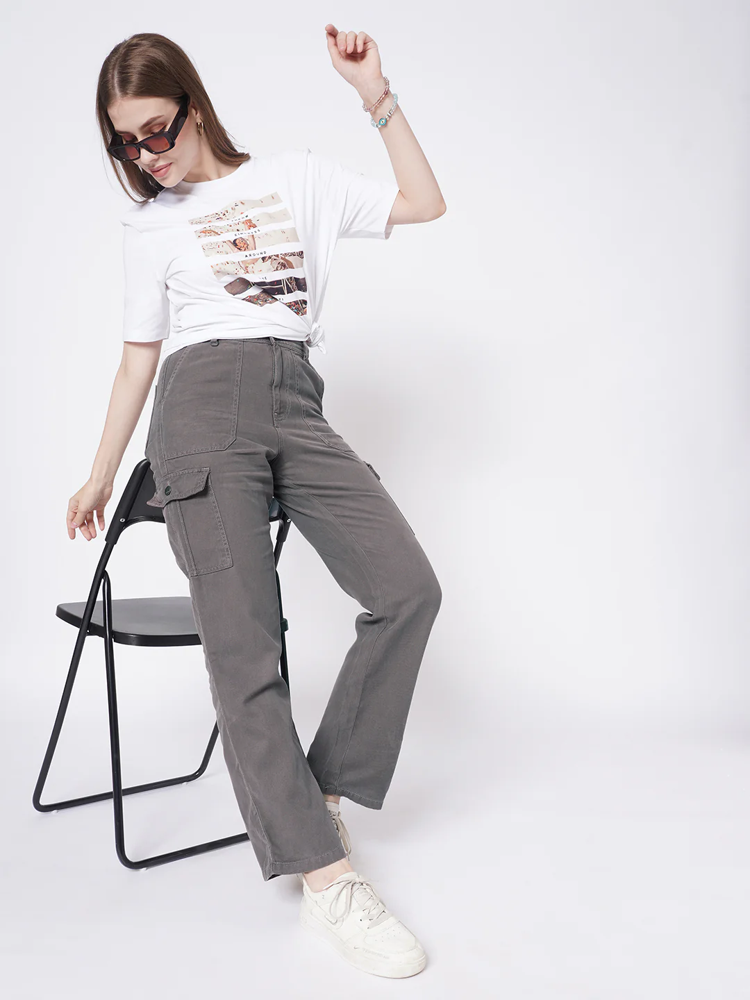 Women Grey Cargo