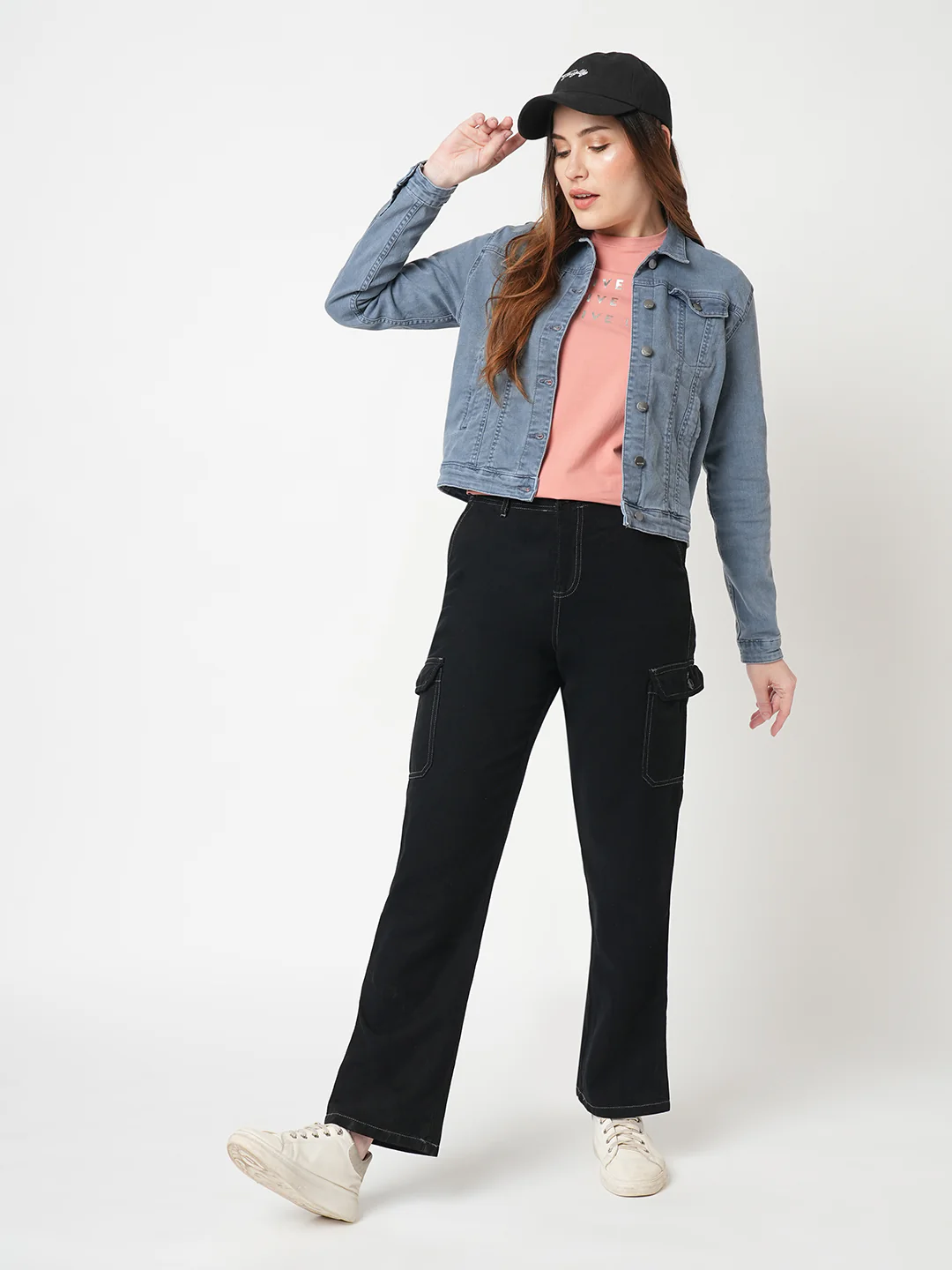 Women Grey Denim Jacket - Image 4