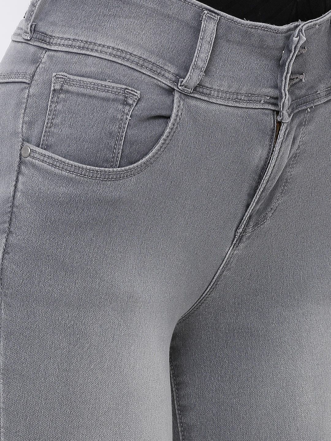 Women Grey High-Rise Skinny Jeans - Image 4