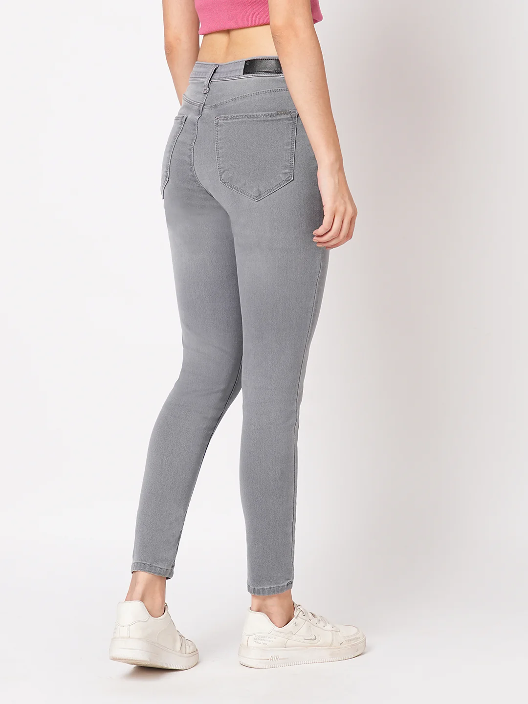 Women Grey High-Rise Skinny Jeans - Image 3