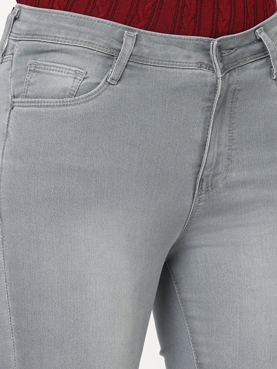 Women Grey High-Rise Skinny Jeans - Image 5