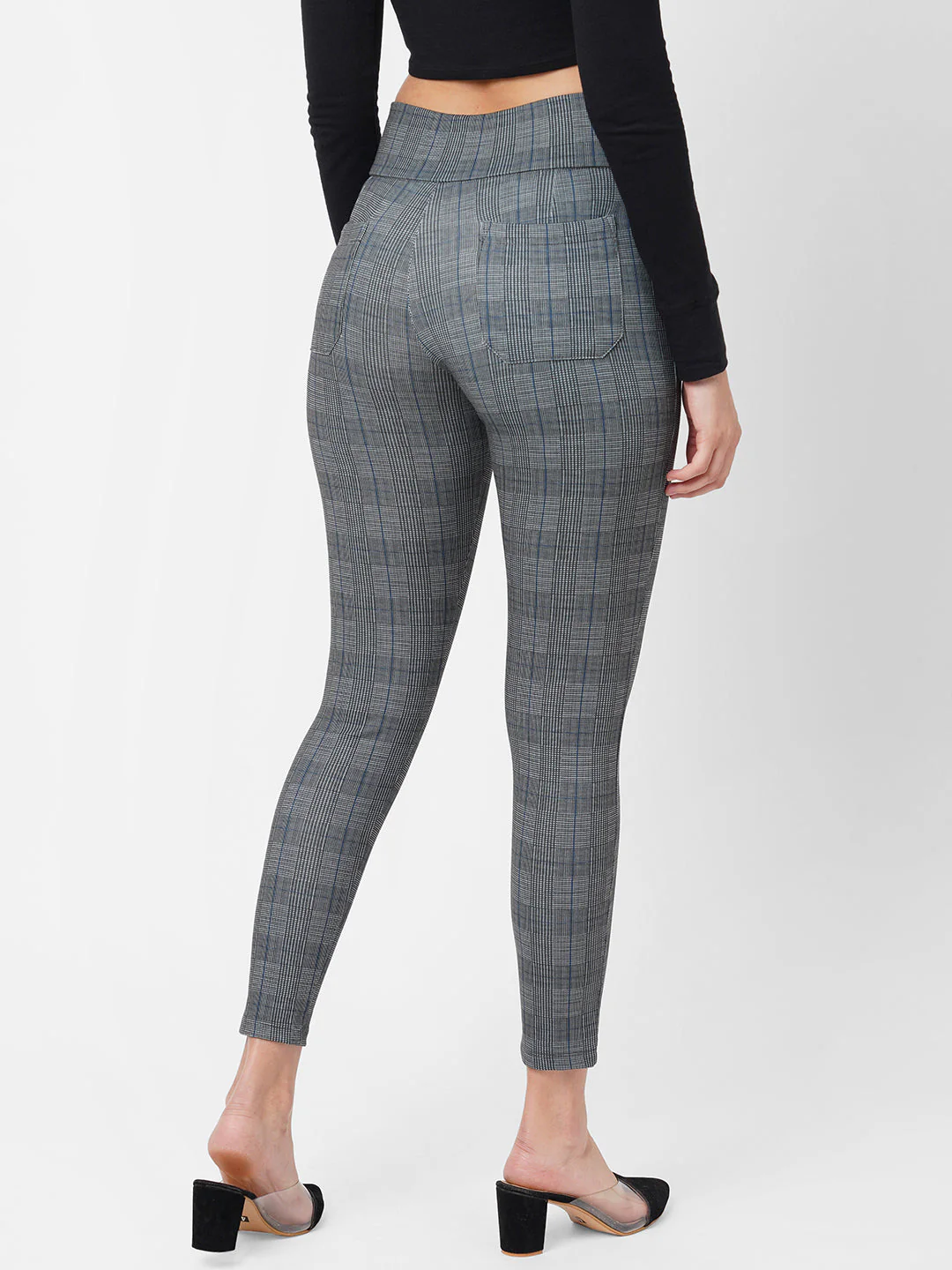 Women Grey High-Rise Skinny Treggings - Image 3