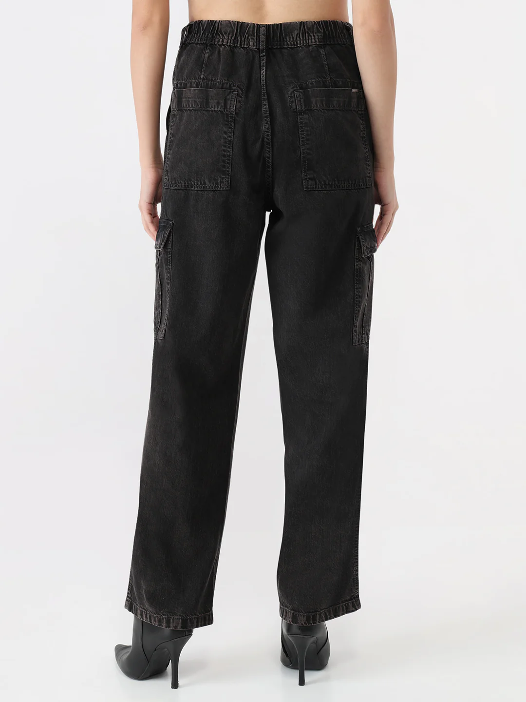 Women Grey Mid-Rise Cargo - Image 3