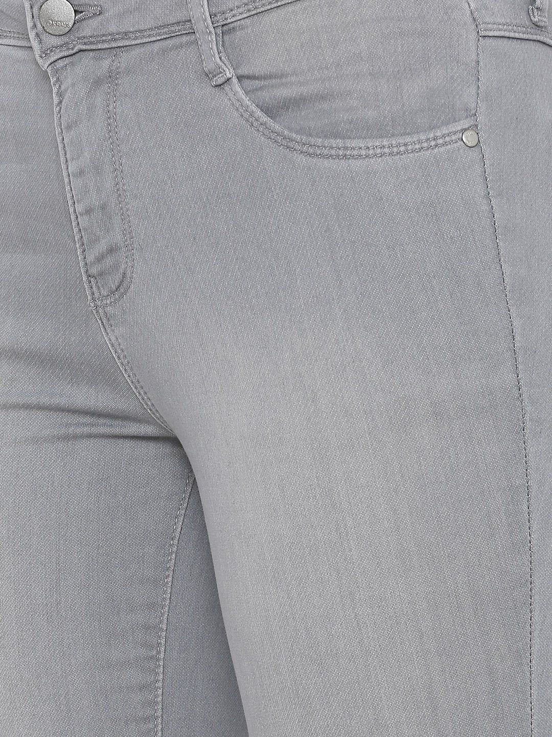 Women Grey Mid-Rise Crop Flare Jeans - Image 4