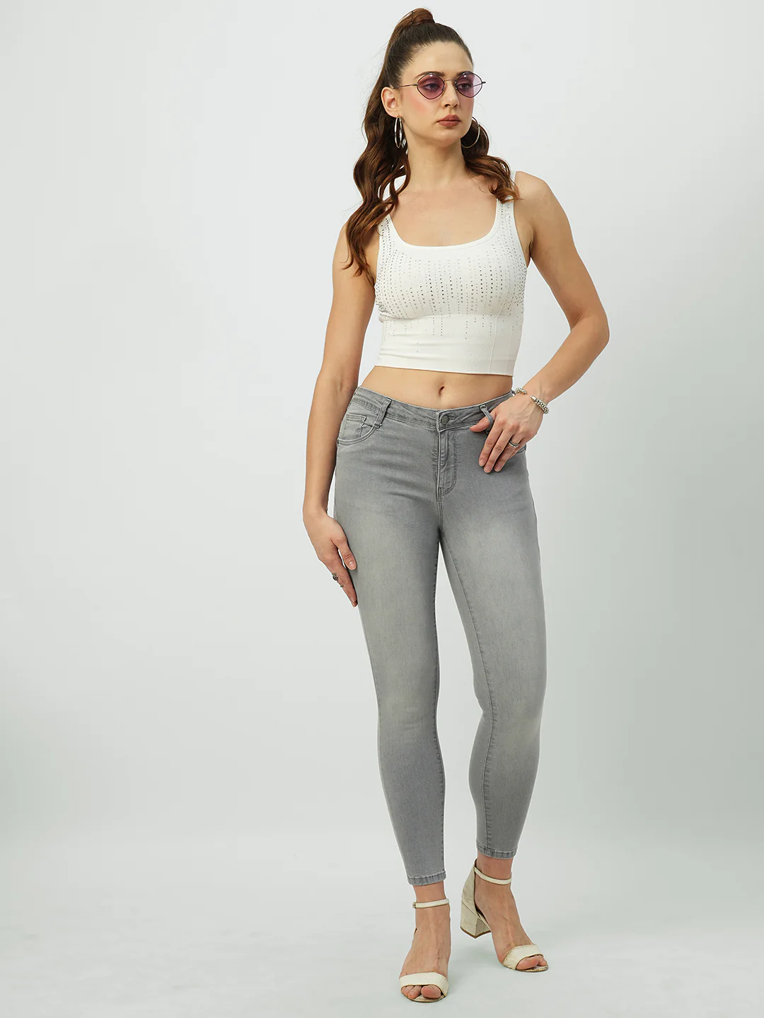 Women Grey Sculpt Fit Jeans