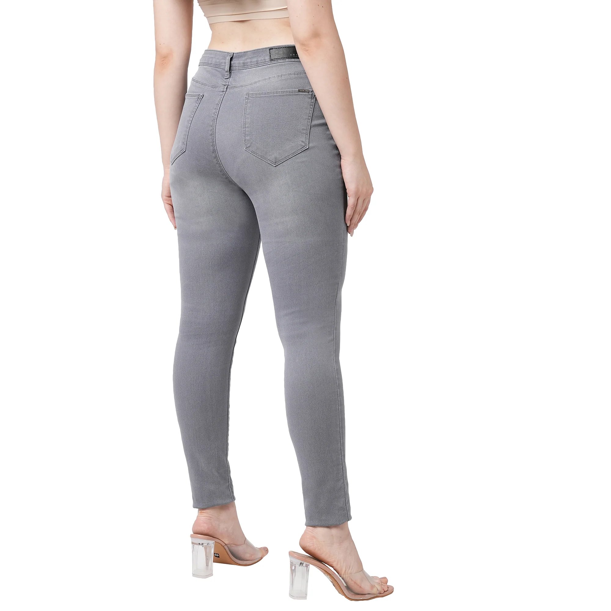 Women Grey Sky High-Rise Skinny Fit Jeans - Image 3