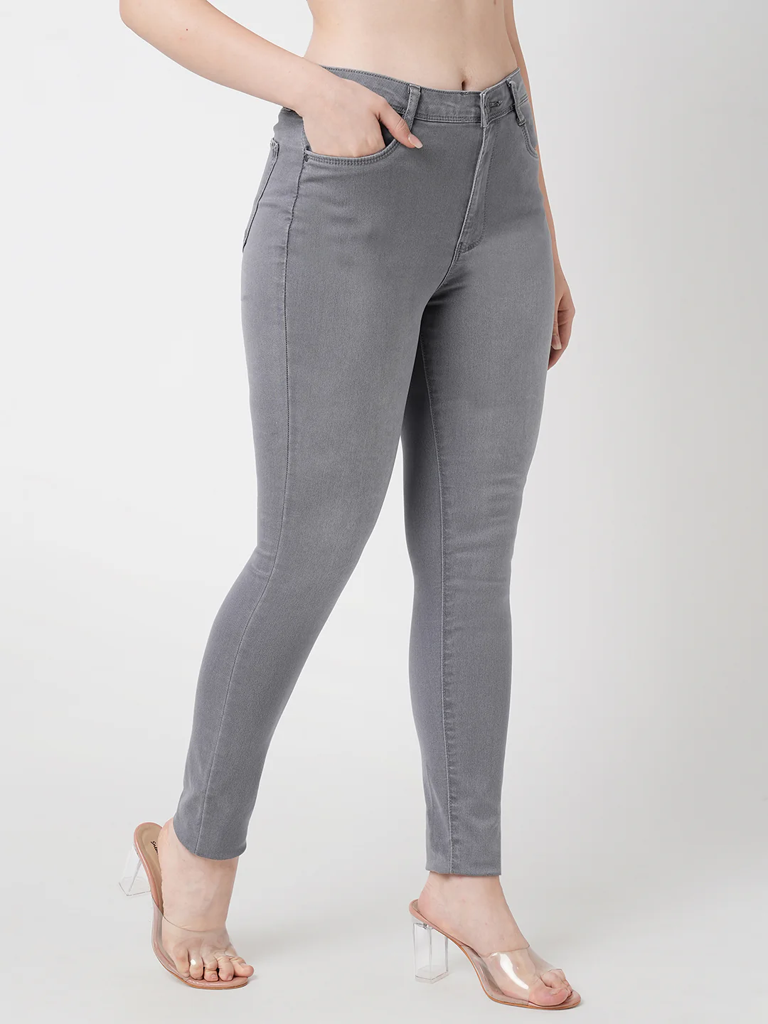Women Grey Sky High-Rise Skinny Fit Jeans - Image 6