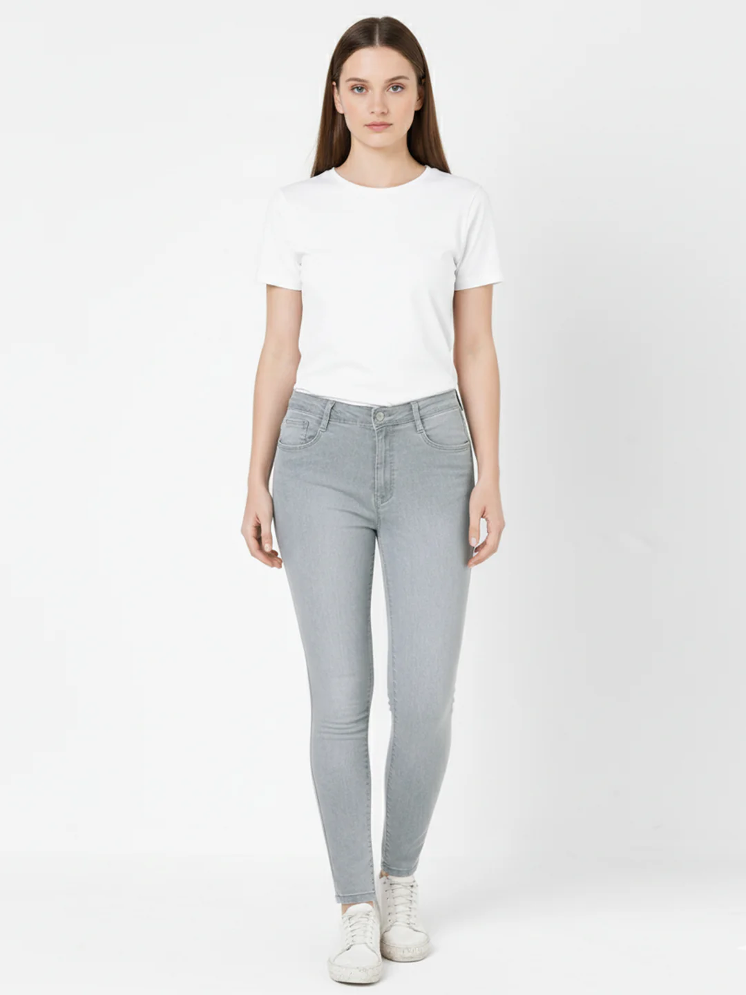 Women Grey Super High-Rise Super Skinny Jeans - Image 5