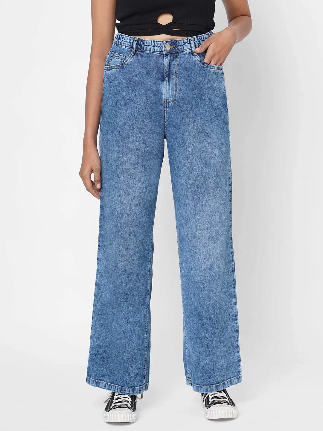 Women High-Rise Baggy Fit Jeans - Image 2