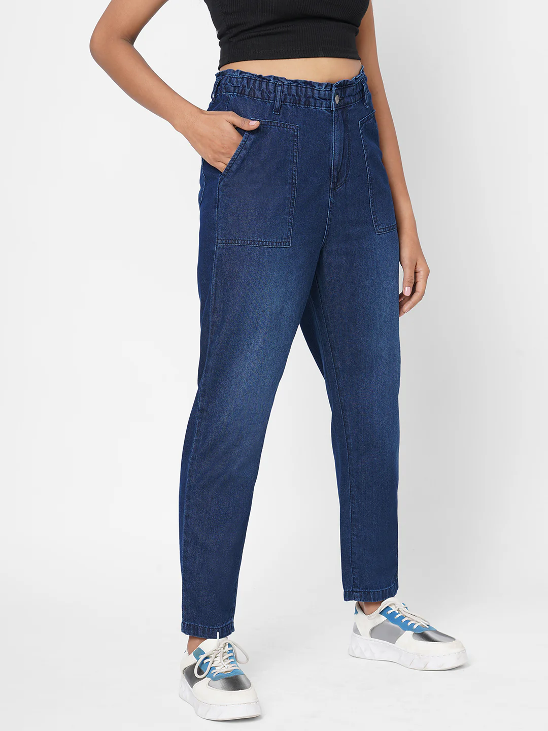 Women High-Rise Baggy Fit Jeans - Image 4
