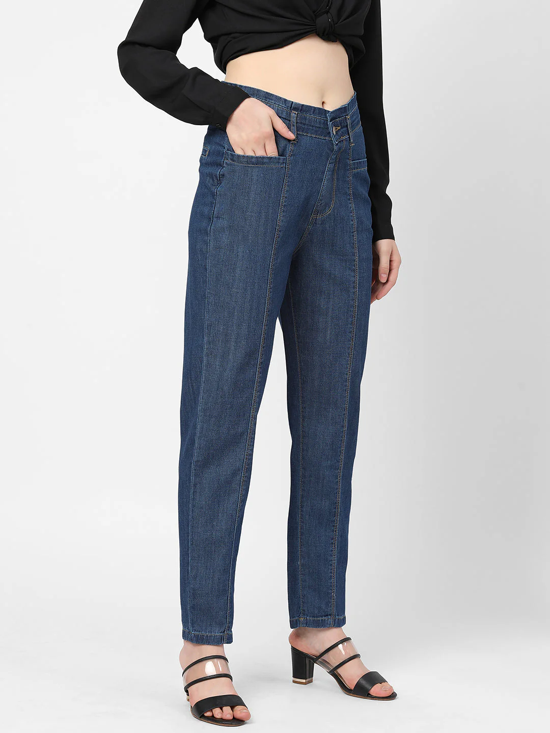 Women High-Rise Baggy Fit Jeans - Image 5