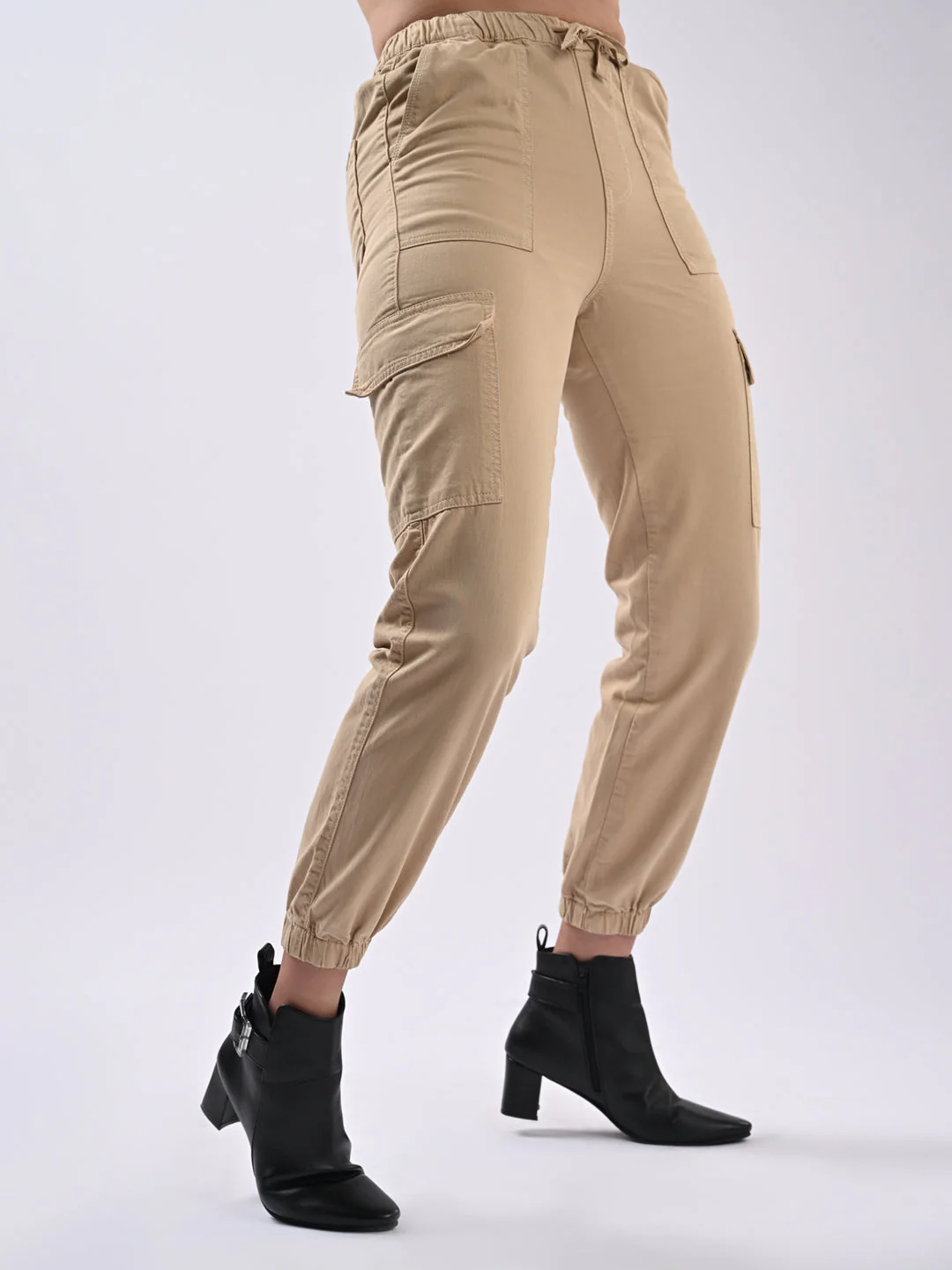 Women High-Rise Cargo Joggers - Image 4