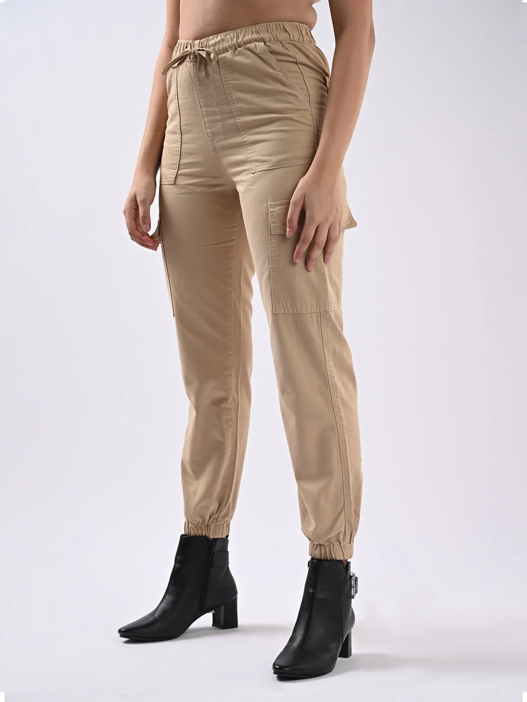 Women High-Rise Cargo Joggers - Image 6