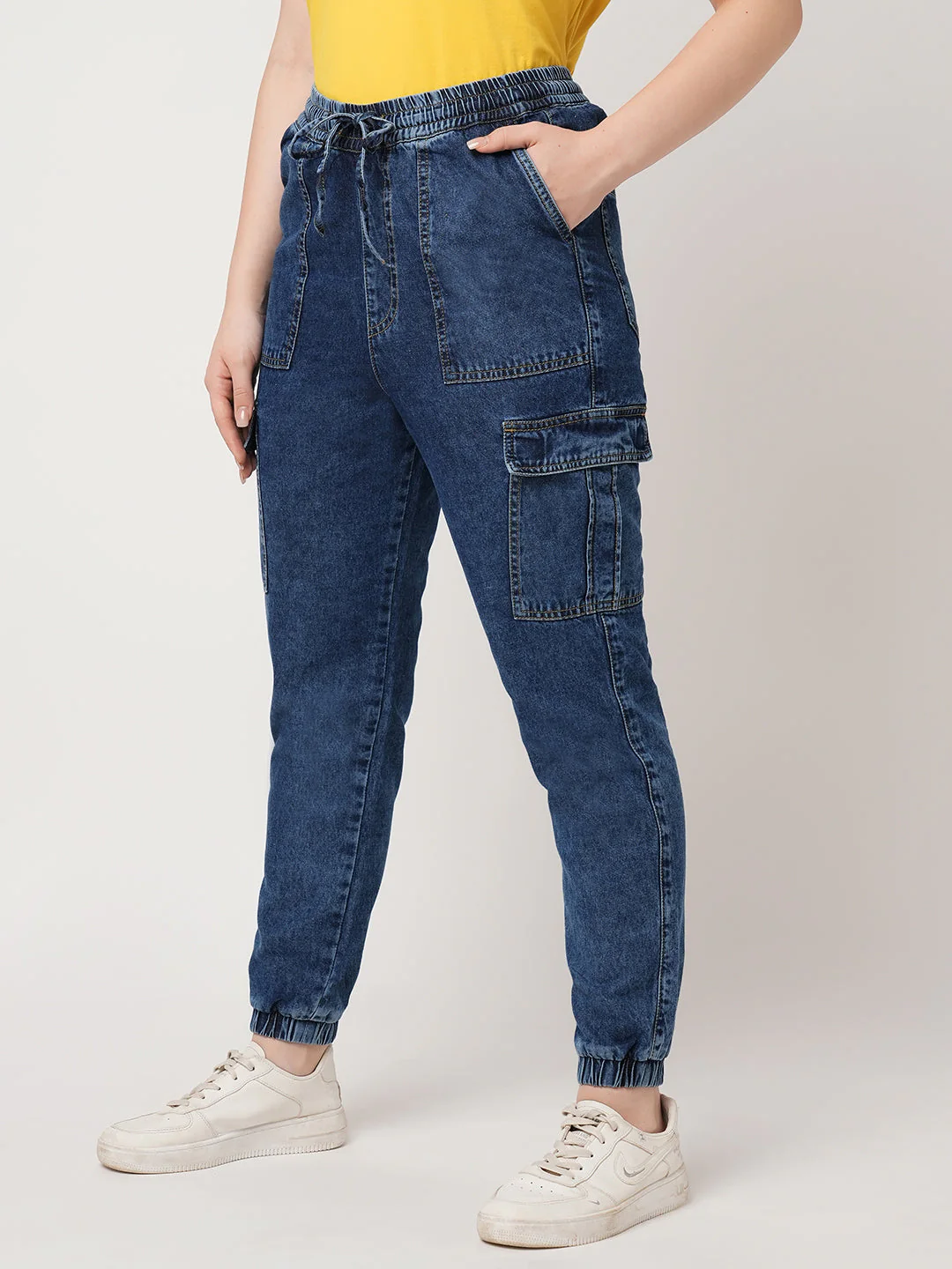 Women High-Rise Cargo Joggers - Image 5