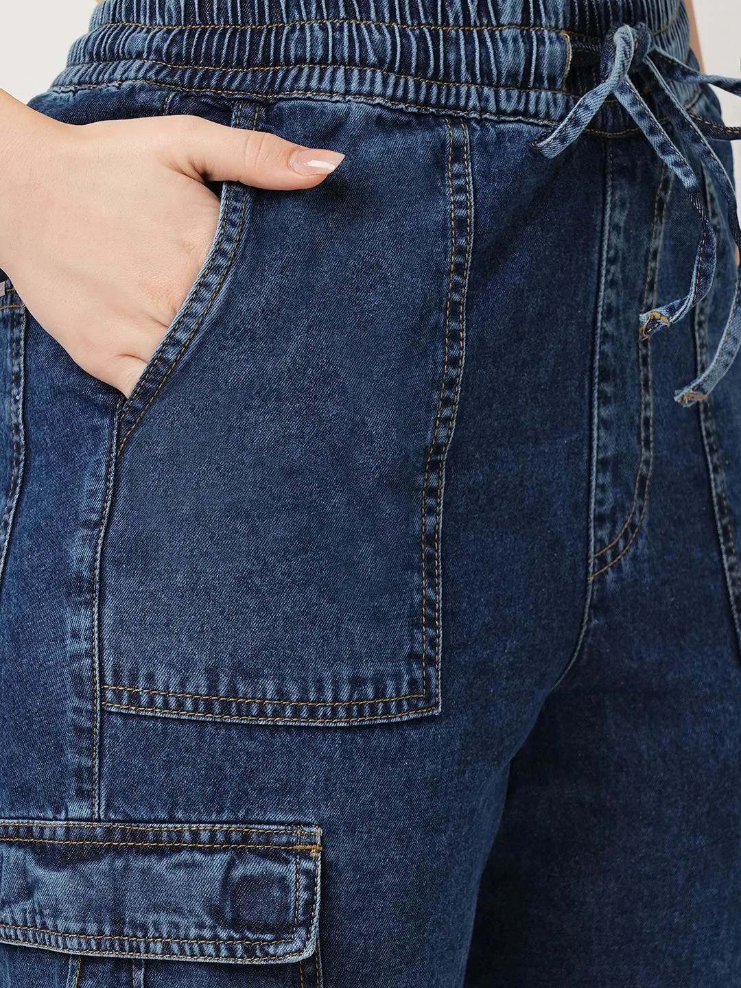 Women High-Rise Cargo Joggers - Image 6