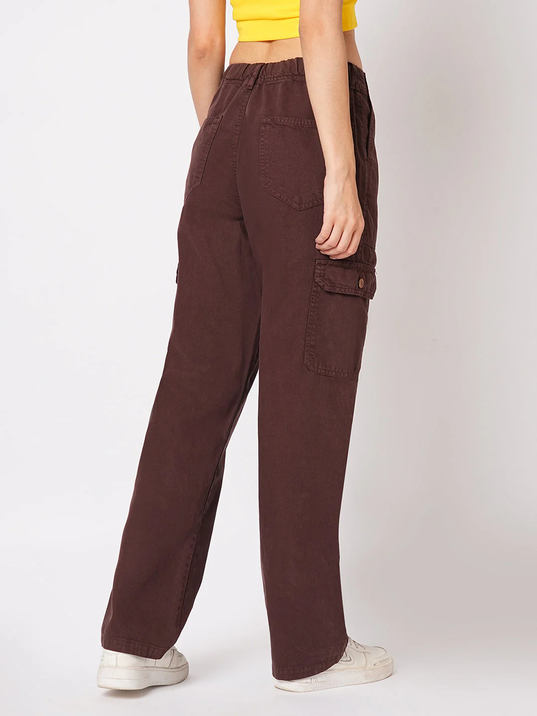 Women Sepia High-Rise Cargo - Image 3