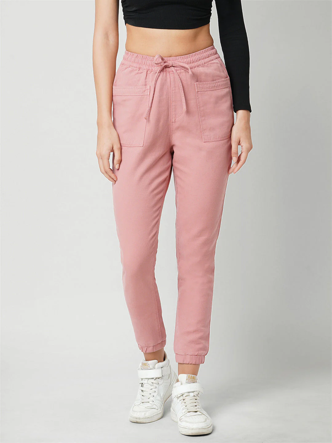Women High-Rise Comfort Fit Joggers - Image 2