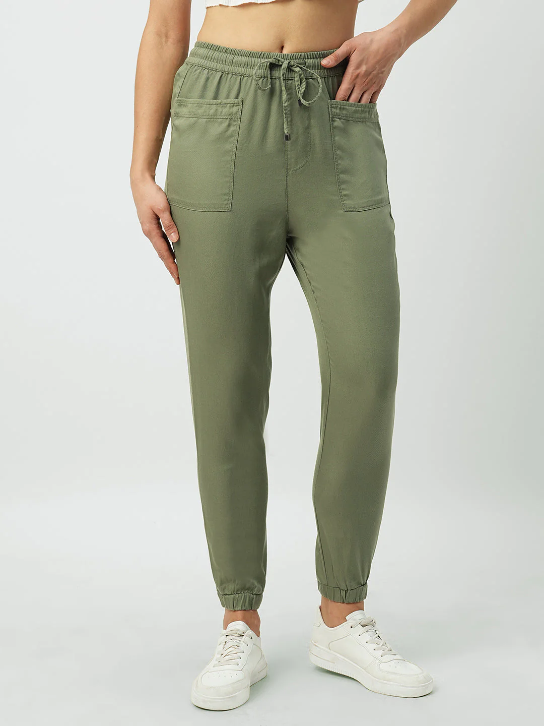 Women High-Rise Comfort Fit Joggers - Image 2