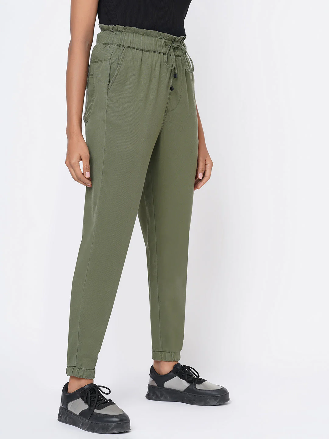 Women High-Rise Comfort Fit Joggers - Image 4