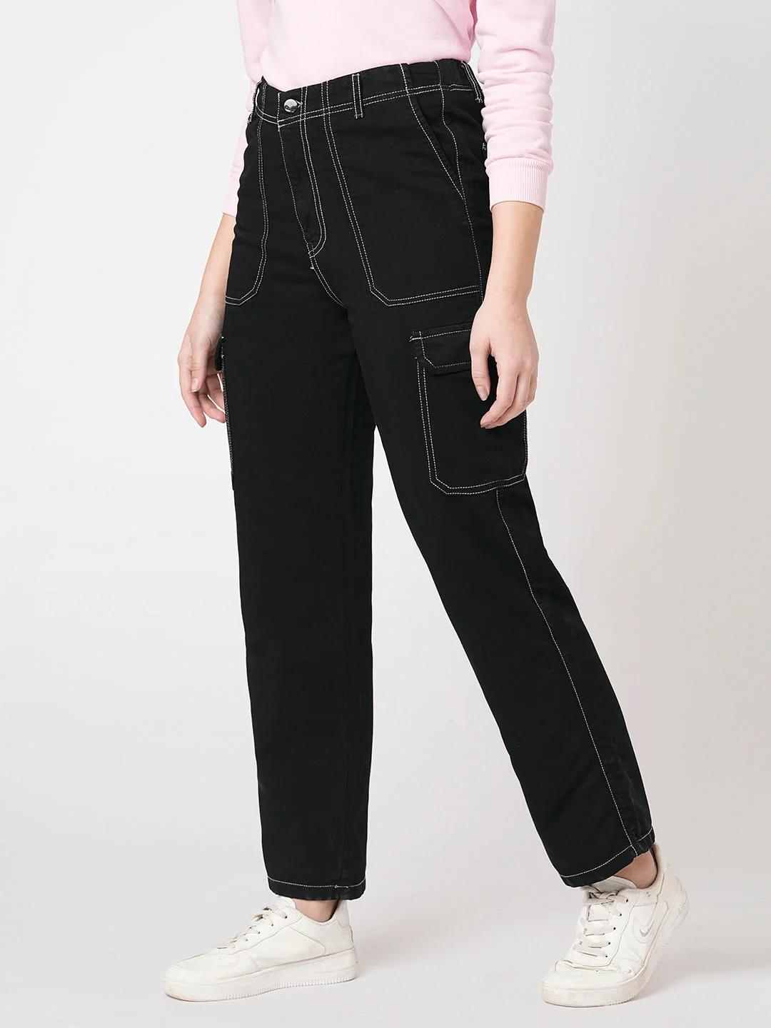 Women High-Rise Cotton Cargo - Image 6